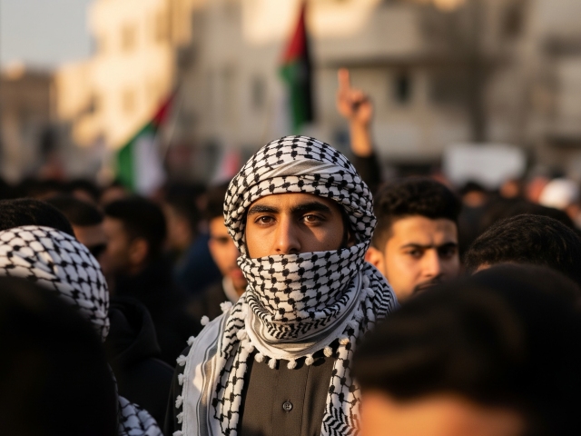 Príslušník hnutia Hamas - obrázok vytvorený umelou inteligenciou