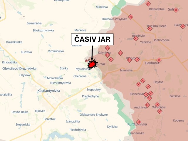 Časiv Jar, Ukrajina - stav k 31. 5. 2025
