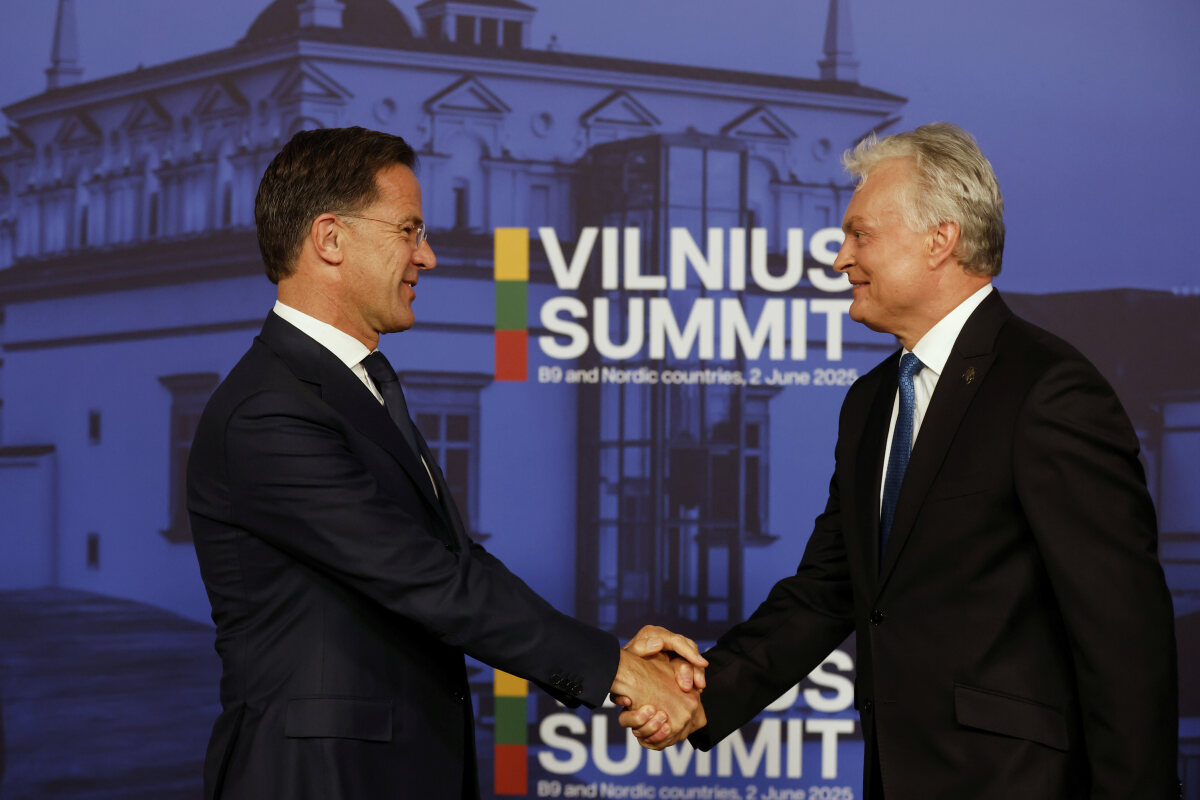 Litva B9 NATO summit Vilnius Nauséda Rutte uarus