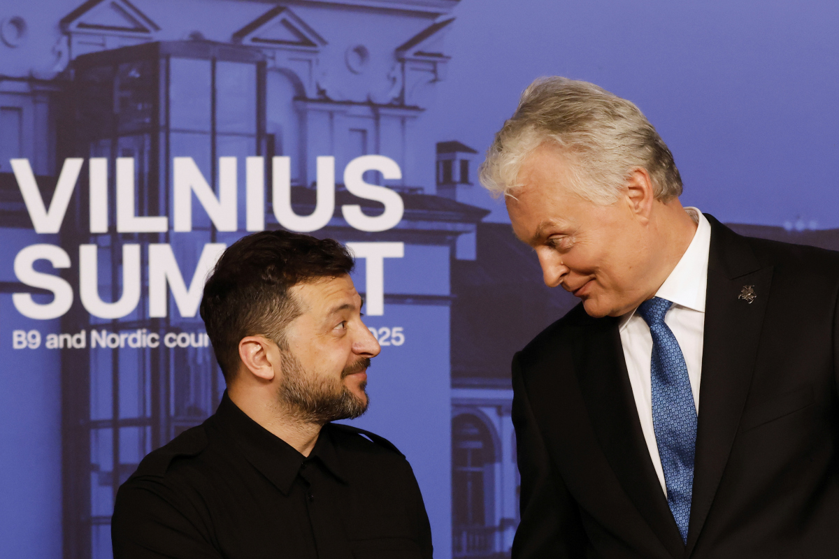 Litva B9 NATO summit Vilnius Nauséda Zelenskyj uarus