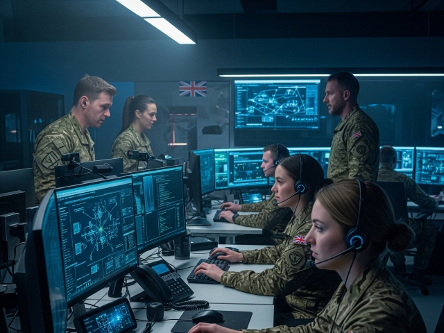 Britskí vojenskí hackeri - obrázok vytvorený umelou inteligenciou