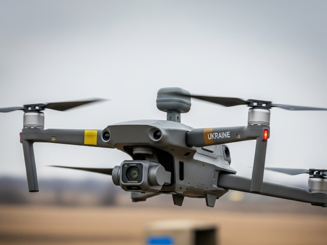 Ukrajinský dron - obrázok vytvorený umelou inteligenciou