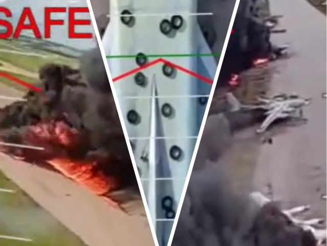 Pavučina, ruské lietadla, bombardéry, vojna, ukrajinský letecký útok