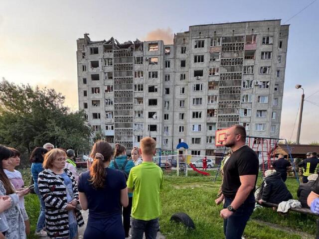 Ukrajinské mesto Luck po ruskom útoku 6. júna 2025