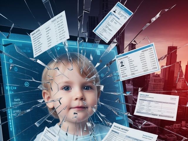 Krádež identity dieťaťa - obrázok vytvorený umelou inteligenciou