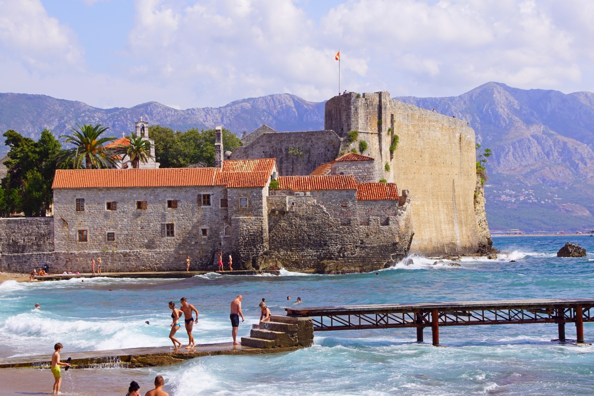 Čierna Hora, Budva, more, dovolenka, pláž, cestovanie