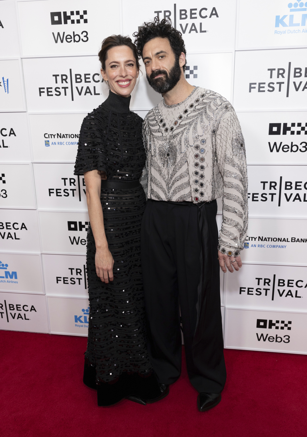 Herečka Rebecca Hall a jej manžel Morgan Spector.