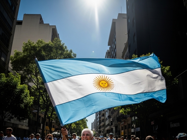 Argentínska vlajka - obrázok vytvorený umelou inteligenciou