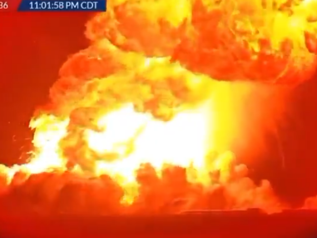 plamene, oheň, vesmírna loď, SpaceX