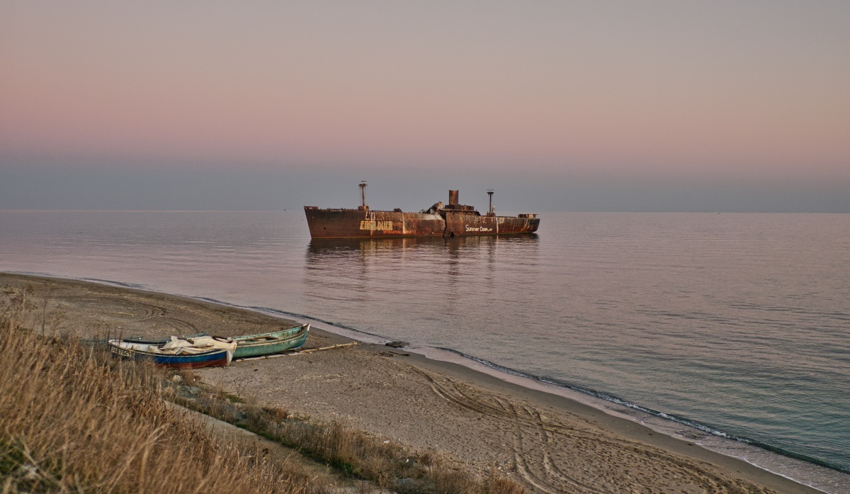 Costinești, Rumunsko, vrak lode