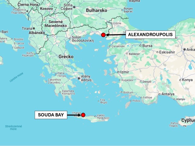 Alexandroupolis a Souda Bay, Grécko