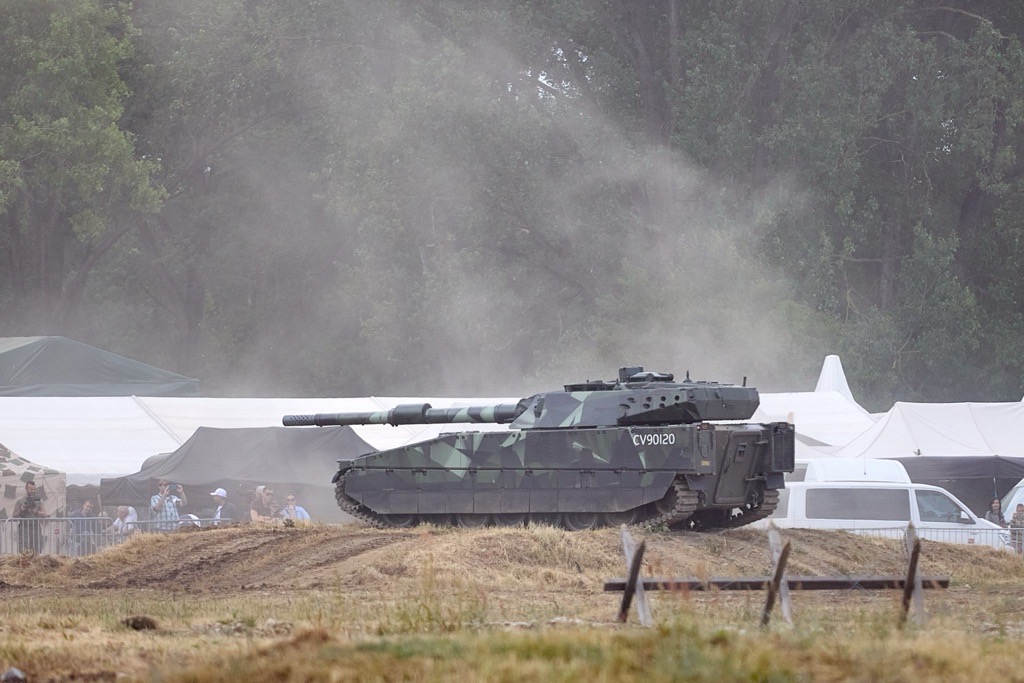 Dynamická ukážka CV90120 na Tankových dňoch Laugarício.