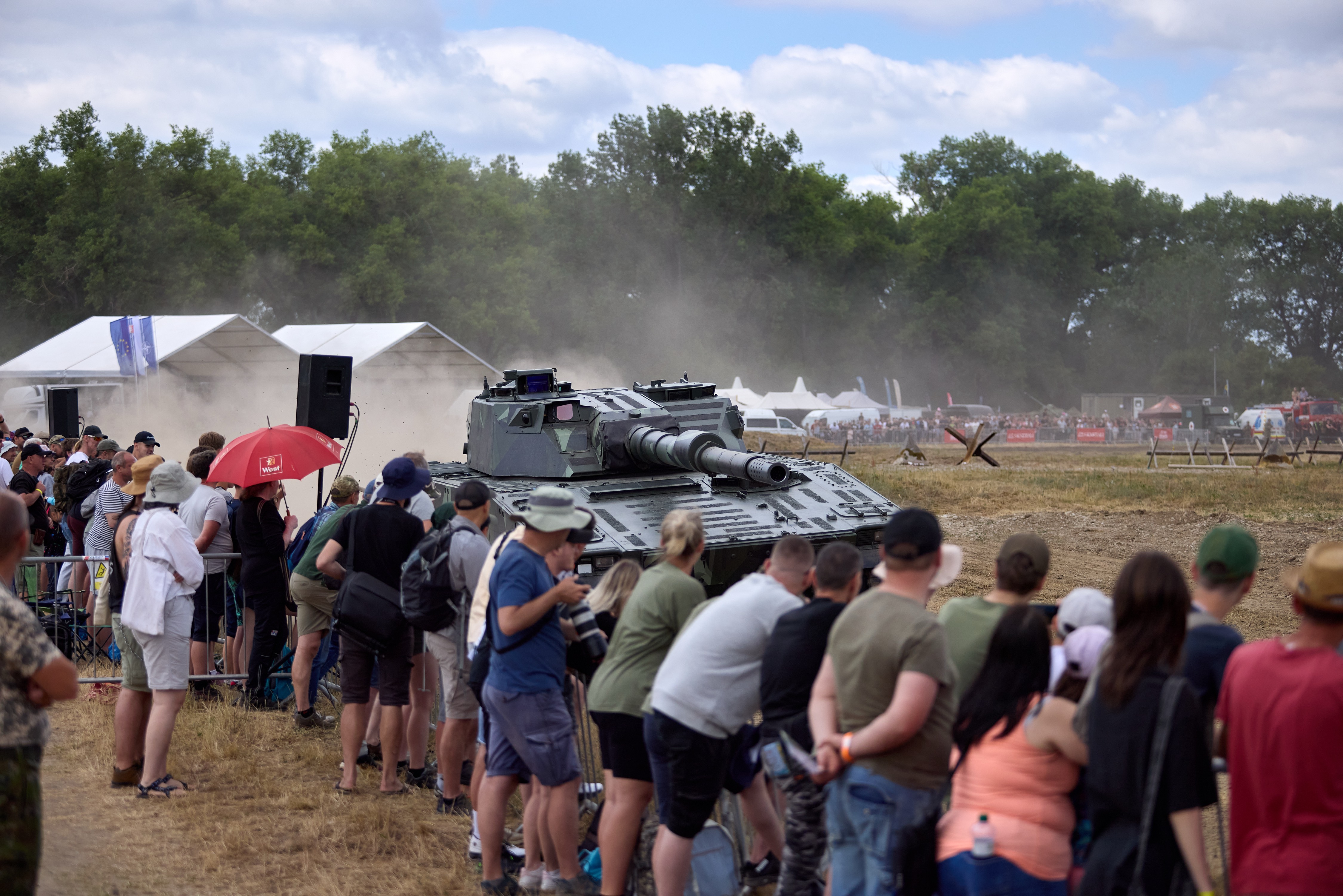 Dynamická ukážka CV90120 na Tankových dňoch Laugarício.