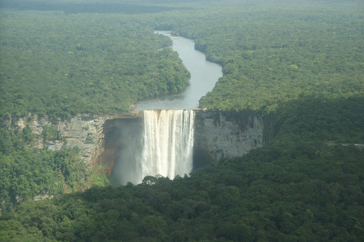 Guyana, vodopád, príroda,