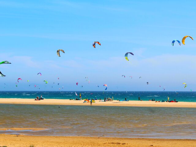 Tarifa, Španielsko, more, dovolenka, kitesurfing, pláž