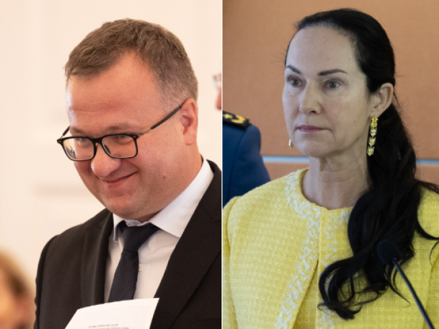Štátny tajomník MIRRI Radomír Šalitroš a štátni tajomníci ministerstva vnútra Lucia Kurilovská a Michal Kaliňák.