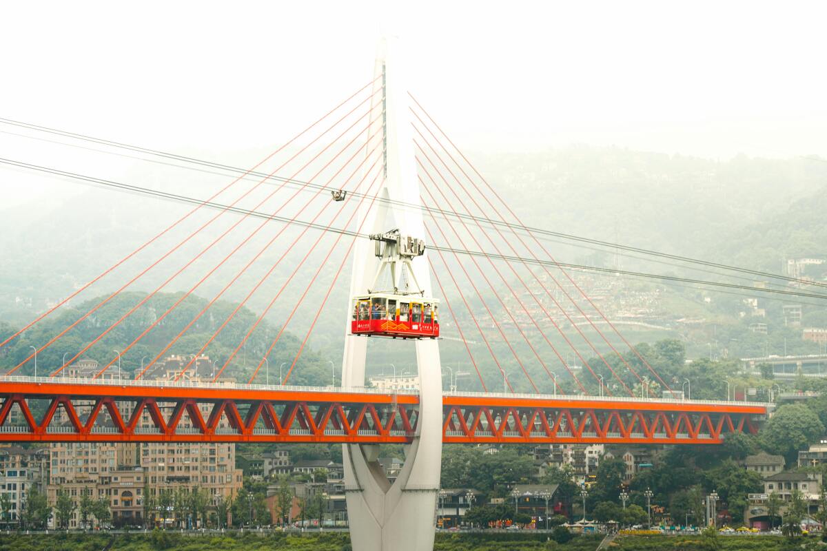 Čongčching, Chongqing, Čína, lanovka
