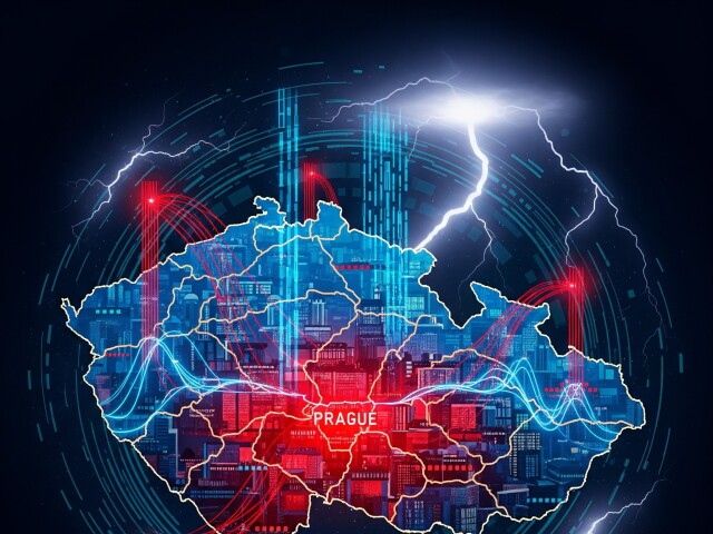 Kybernetický útok proti Českej republike - obrázok vytvorený umelou inteligenciou