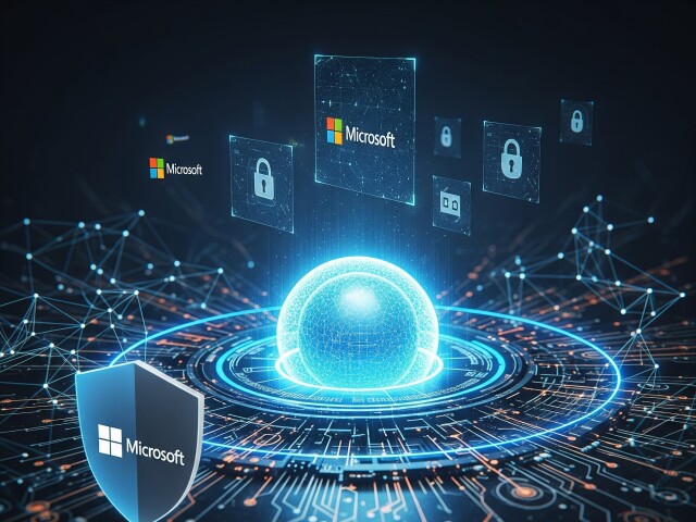 Microsoft a cyber security - obrázok vytvorený AI