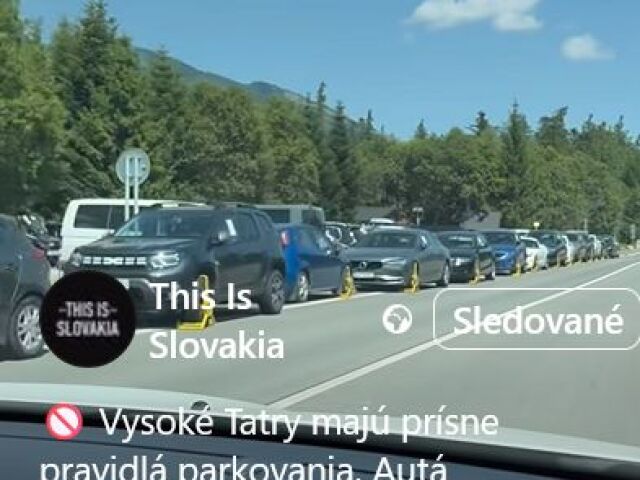 Tatry, parkovanie, autá, papuče, Biela voda