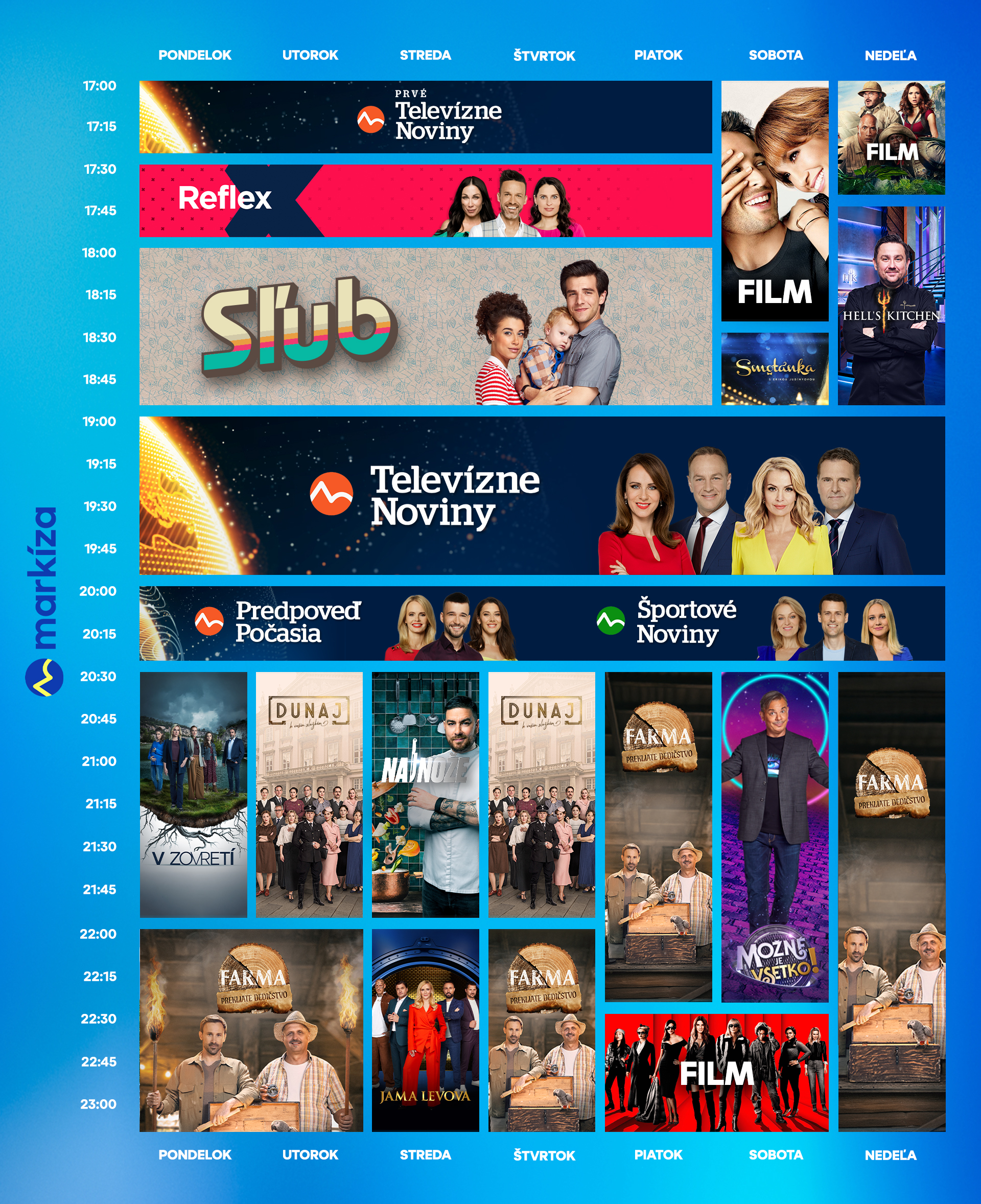 Jesenná programová štruktúra TV Markíza