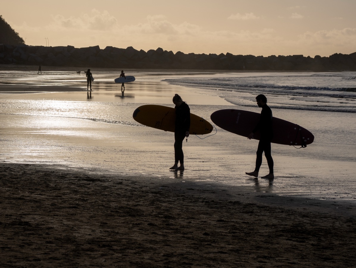 pláž, španielsko, surf, vlny