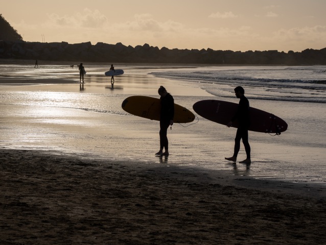 pláž, španielsko, surf, vlny