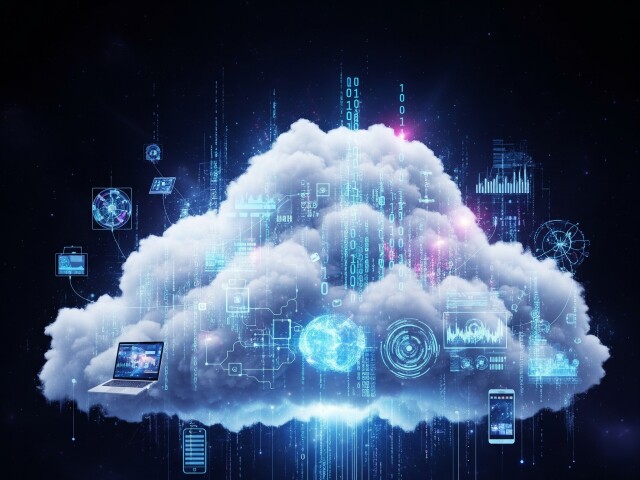 Počítačový cloud - obrázok vytvorený AI