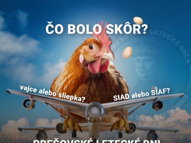 Pozvánka ozbrojených síl na letecké dni v Prešove.