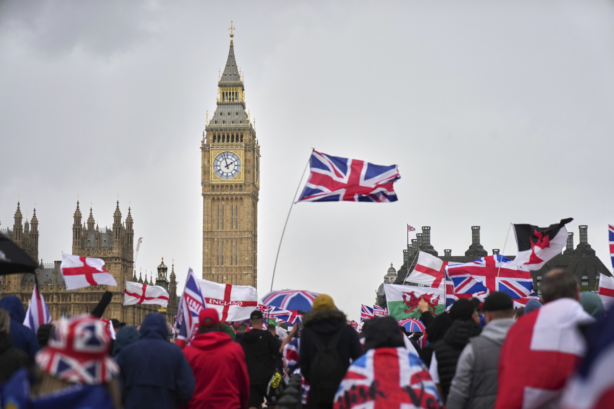 Británia, protest, Anglicko, Londýn, Big Ben