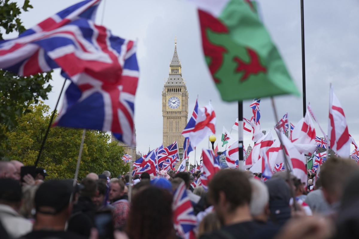 Protest v Londýne, Big Ben,