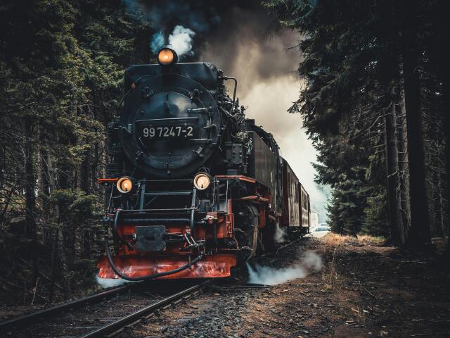 parný vlak, parník