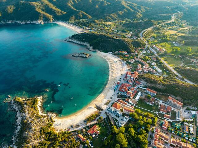 Grécko, pláž, dovolenka, cestovanie, Chalkidiki, Halkidiki, Kalamitsi
