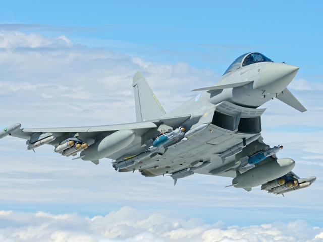 Lietadlo Typhoon z Royal Air Force