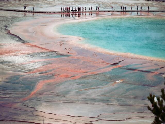 Yellowstone, gejzír, horúci prameň, národný park, USA