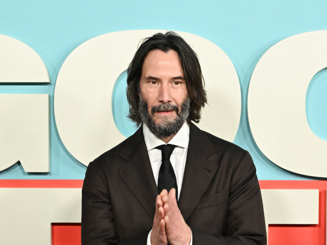 Herec Keanu Reeves na premiére snímky Good Fortune.