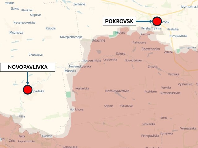 Novopavlivka a Pokrovsk, Ukrajina - situácia k 14. októbru 2025