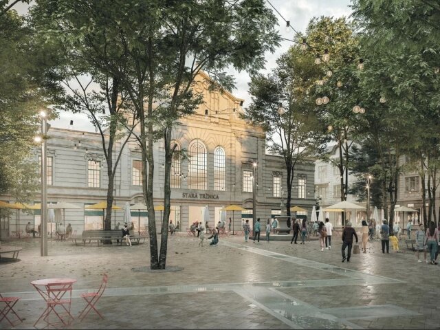 Revitalizacia namesti - Namestie Neznej revolucie so Starou Trznicou zdroj MIB