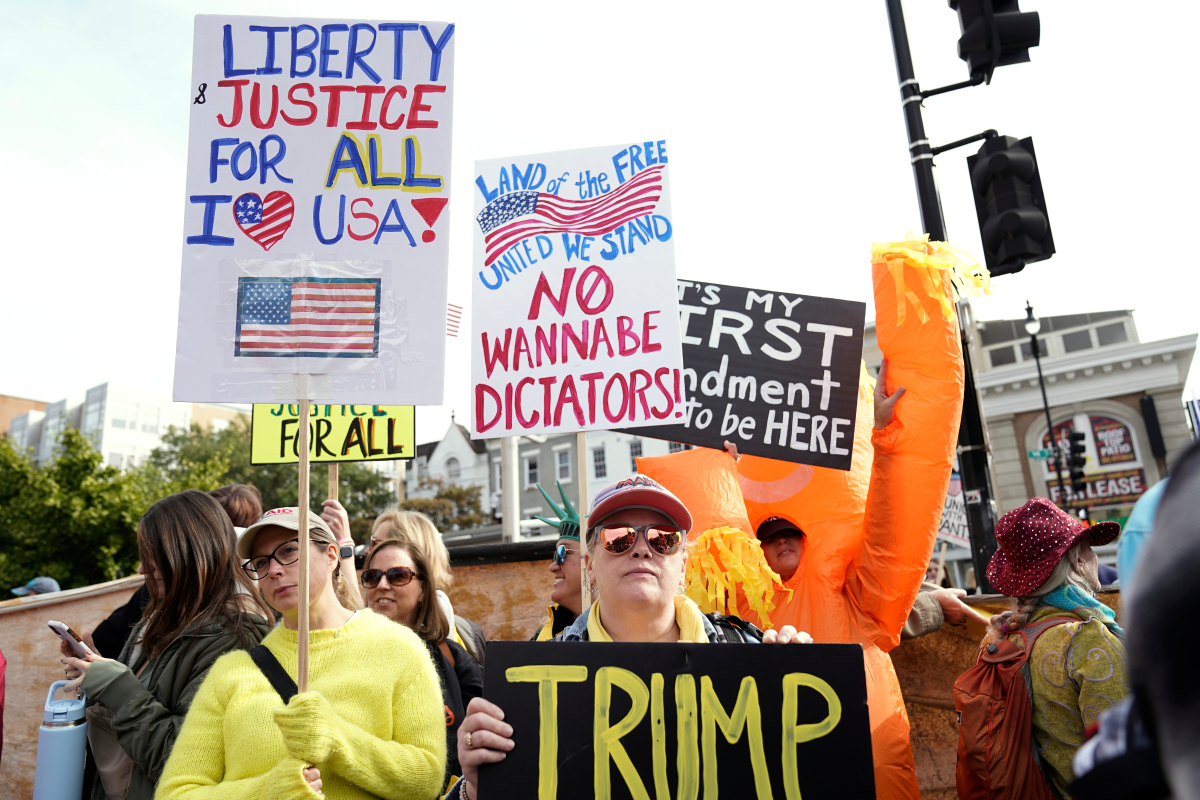 US No Kings Protest Washington trump