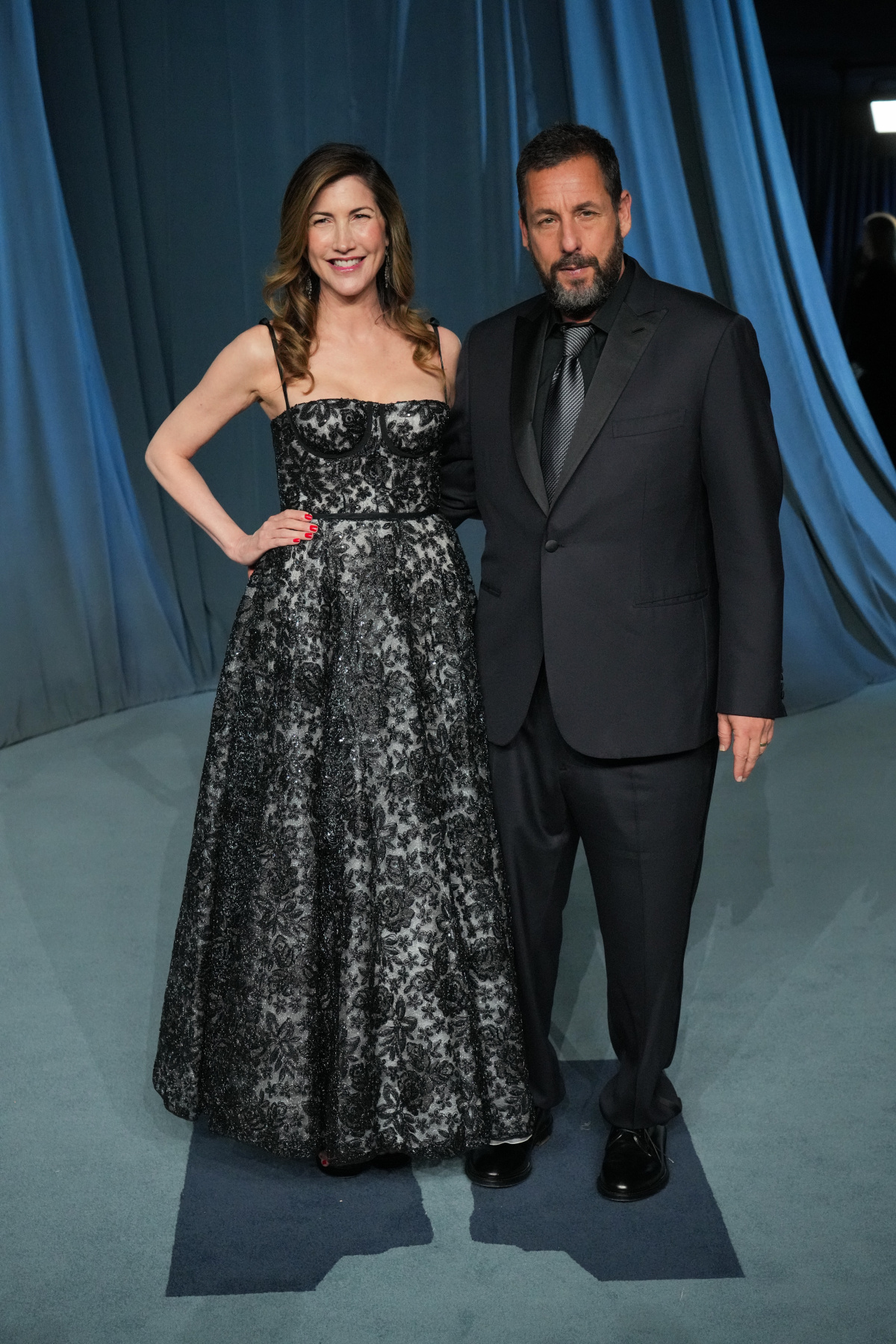 Herec Adam Sandler a jeho manželka Jackie Sandler.