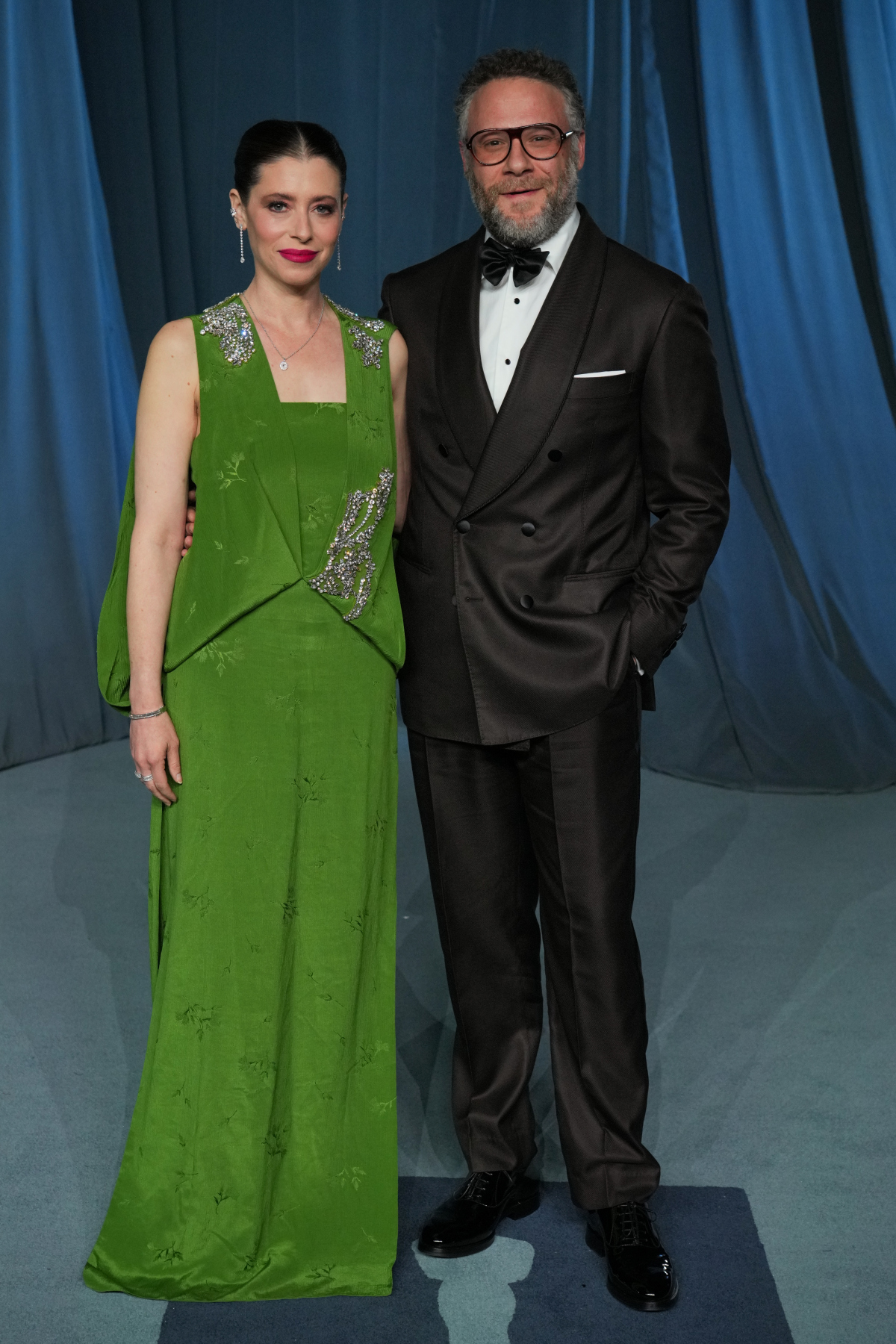 Herec Seth Rogen a jeho manželka Lauren Miller.