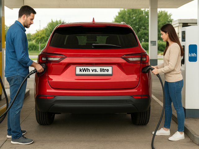 kWh vs. litre