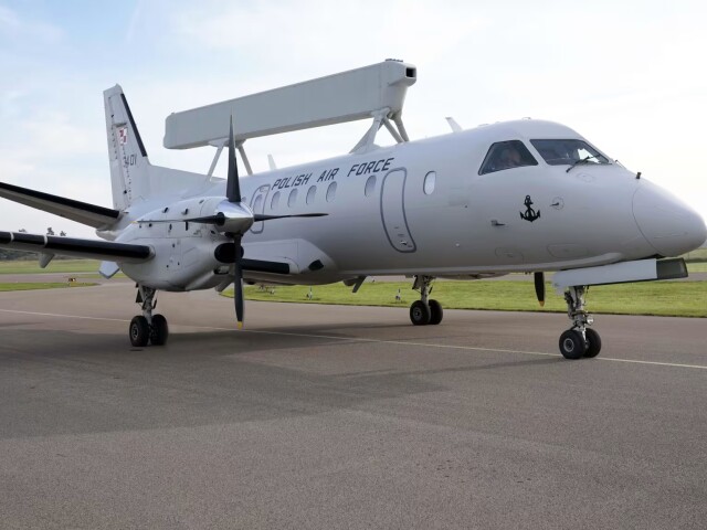 Saab 340 AEW v poľských farbách