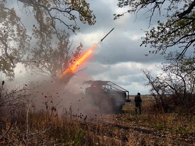 Ruský raketomet Grad v Ukrajine