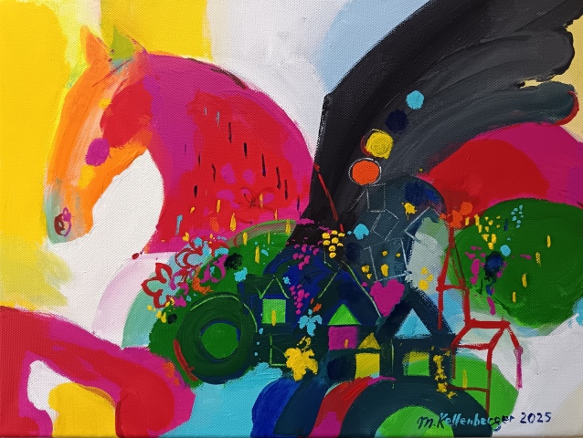 Martin Kellenberger Vinohradnikov rok 2025 akryl 30x40cm
