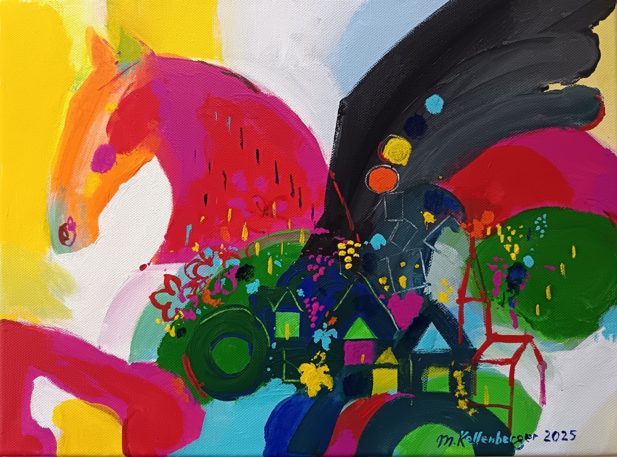 Martin Kellenberger Vinohradnikov rok 2025 akryl 30x40cm