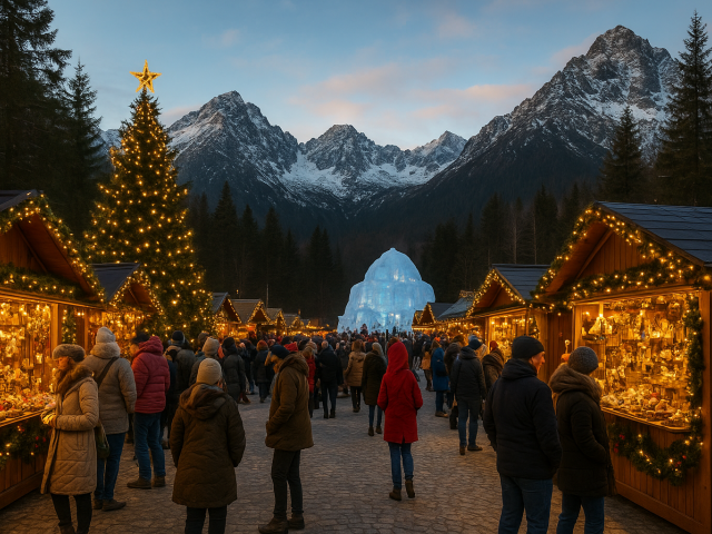 Vianoce, vianočné trhy, Tatry, stánky, advent