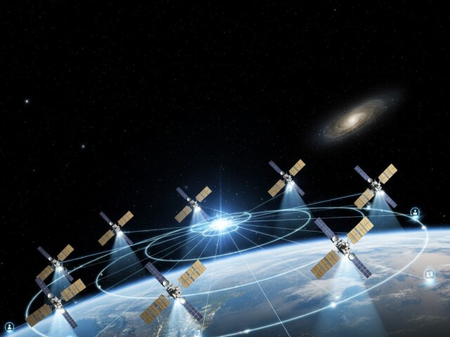 Satelity siete GPS - obrázok vytvorený AI