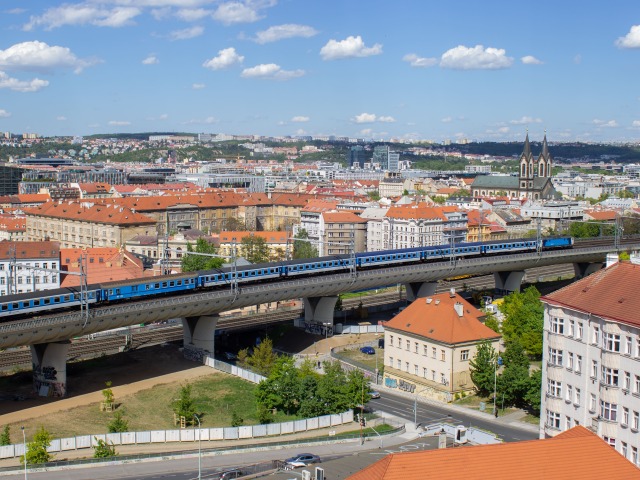 budovy mesto profil české dráhy praha
