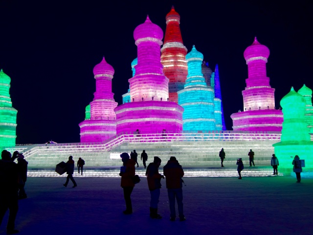 Charbin, ľadové sochy, Harbin, ľad, zima,